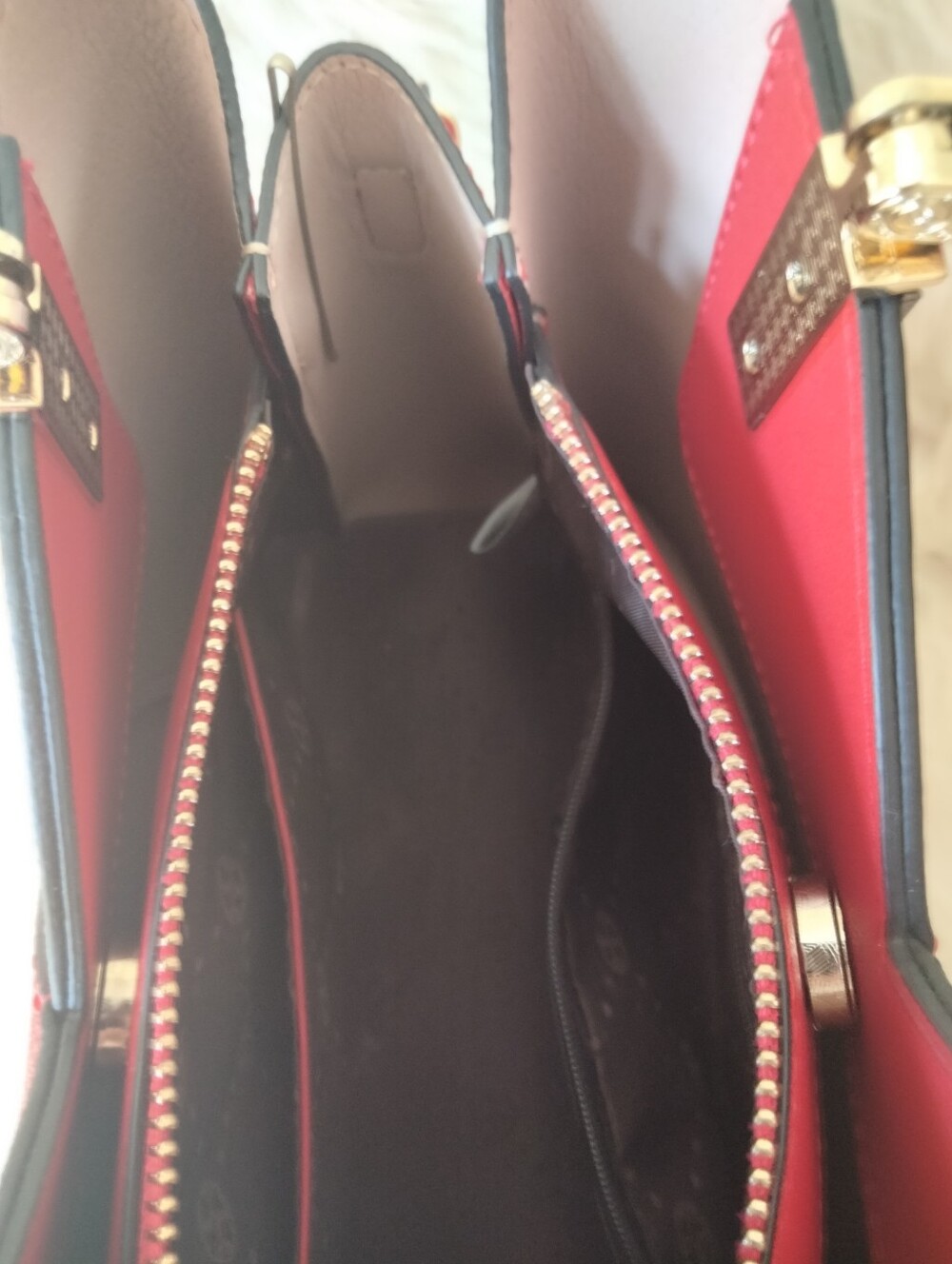 Red Structured Tote Bag - Picture 7 of 9